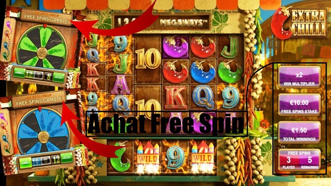 ACHAT du BONUS FREE SPIN + FREE SPIN GAMBLE 🌶️ Slot EXTRA CHILLI 🌶️ ...